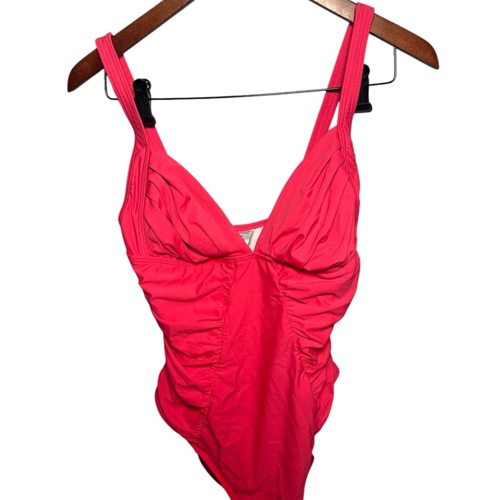 Venus Vibrant Pink One-Piece Rushed Swimsuit 10